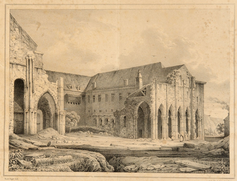 フランス革命後のフラヴィニーのサン＝ピエール修道院。